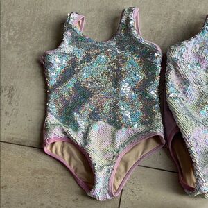 Sparkling Sequin Kids Swim One Piece